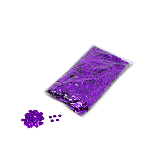Purple 10mm Round Metallic Confetti
