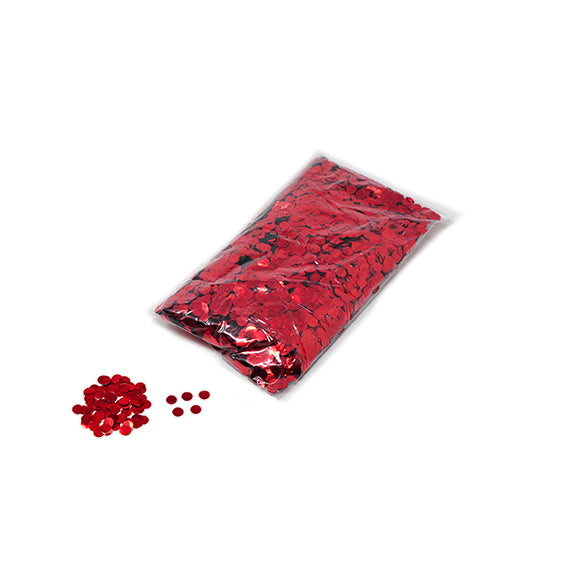 Red 10mm Round Metallic Confetti