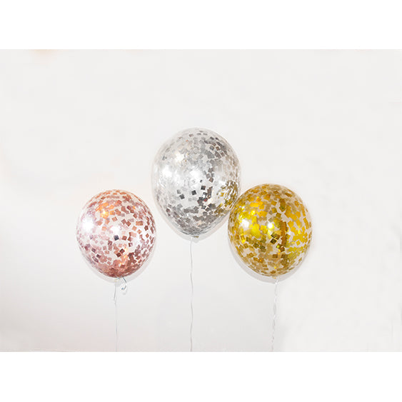 Strobing Bi Colour Metallic Confetti Rectangles