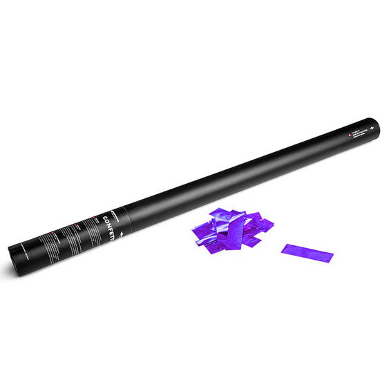 Purple metallic confetti cannon