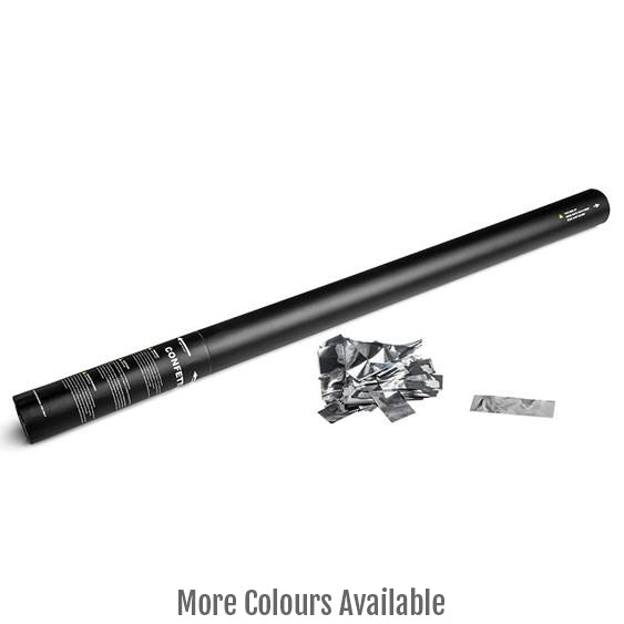 Silver metallic confetti cannon