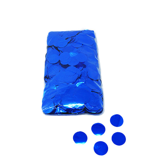 Blue 30mm Round Metallic Confetti