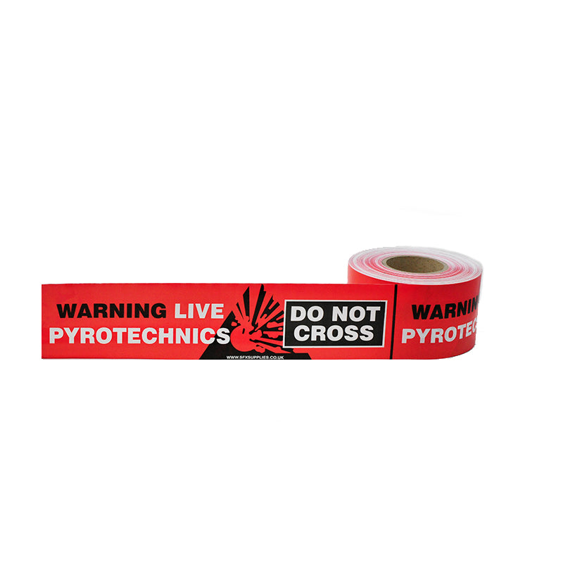 'Live Pyrotechnics Do Not Cross' Barrier Tape