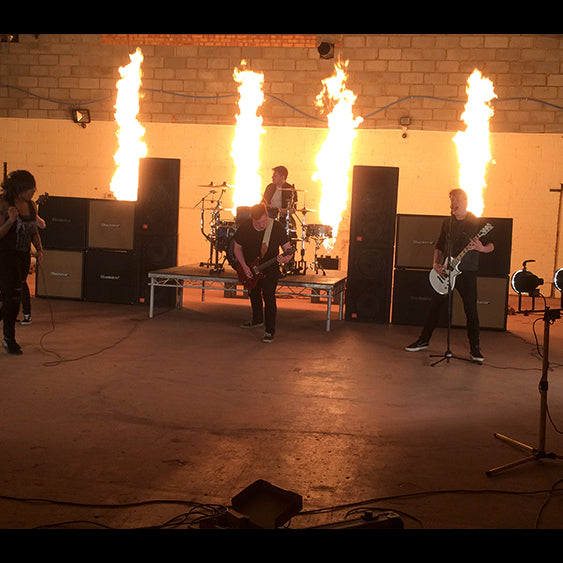 Music Video Stage Flame Hire