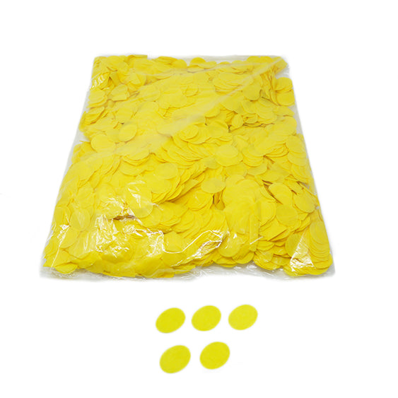 Yellow 30mm Round Paper Confetti