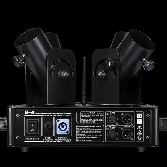 DJ Power R-6 Four-Output Electric Confetti Launcher Hire