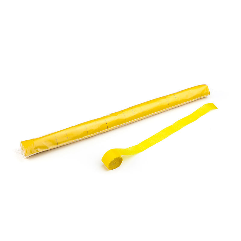 20m x 2.5cm Paper Streamers - Yellow