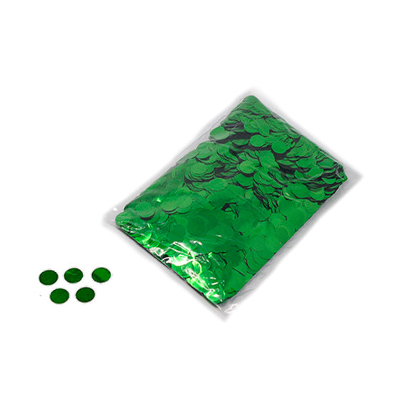 Green 20mm Round Metallic Confetti