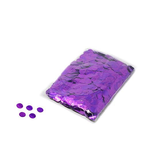 Purple 20mm Round Metallic Confetti