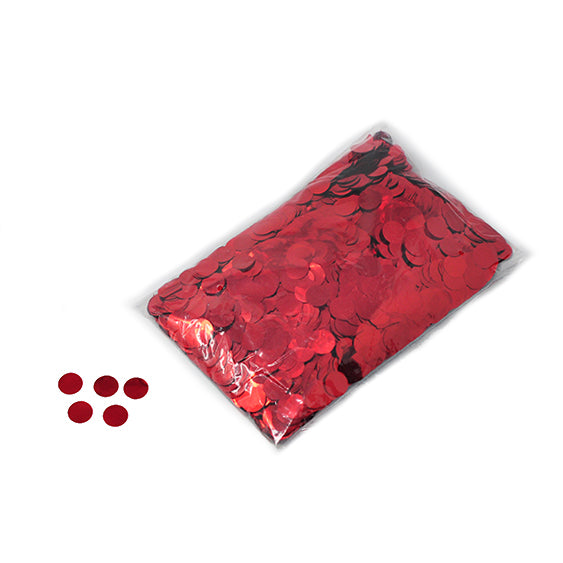 Red 20mm Round Metallic Confetti
