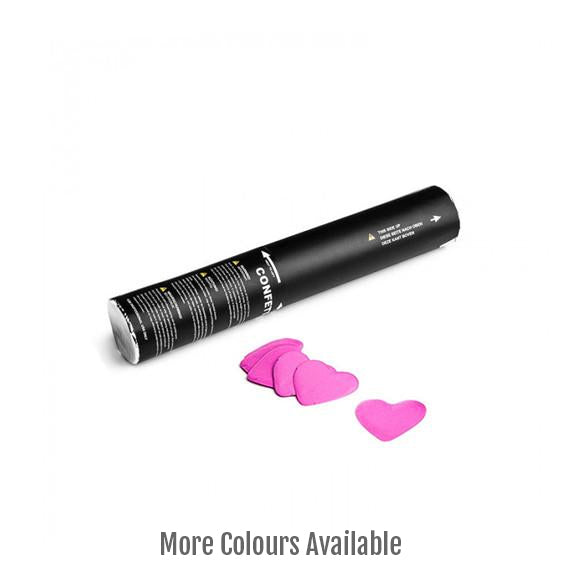 80cm Handheld Metallic Hearts Confetti Cannon