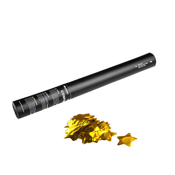 Gold star confetti cannon