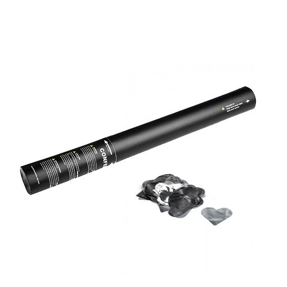 Silver Heart Confetti Cannon