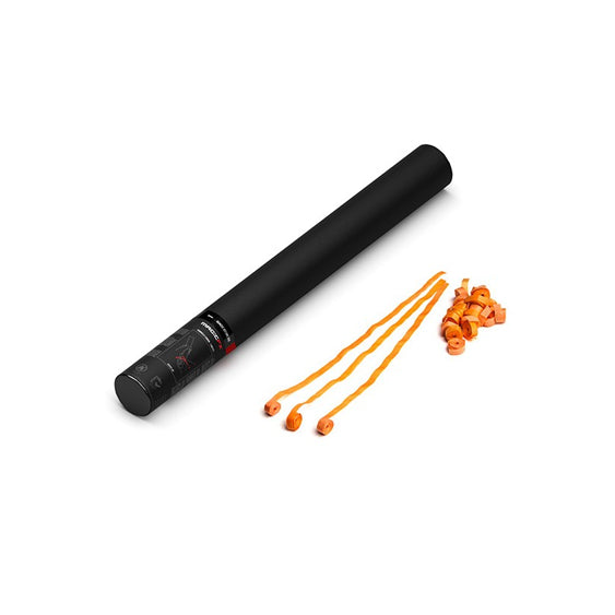 Orange paper streamer cannon