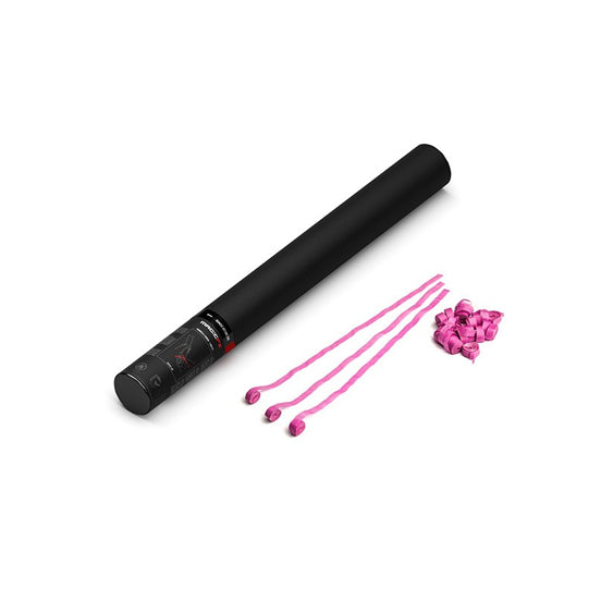 Pink paper streamer cannon