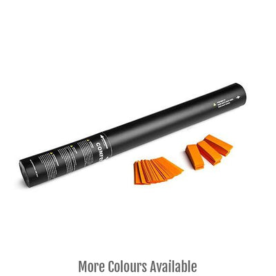 Orange paper confetti cannon