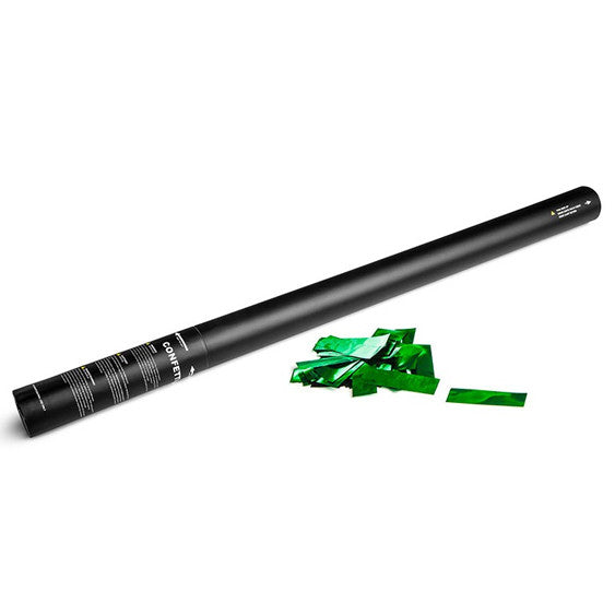 Green metallic confetti cannon