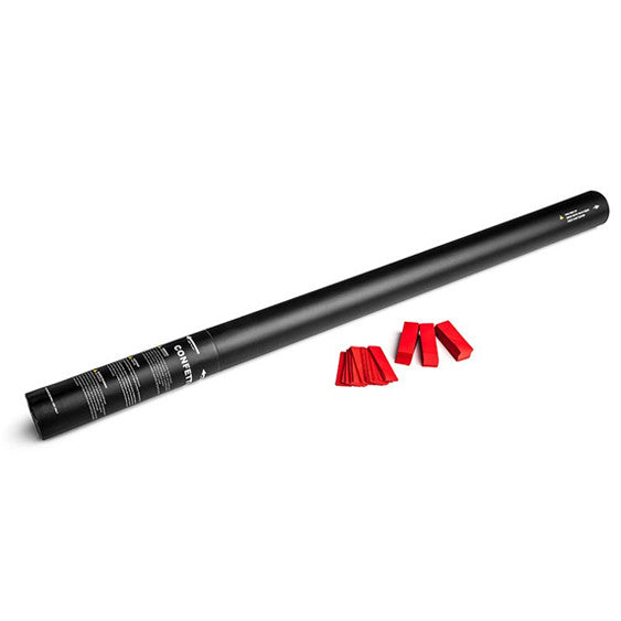 Red paper confetti cannon