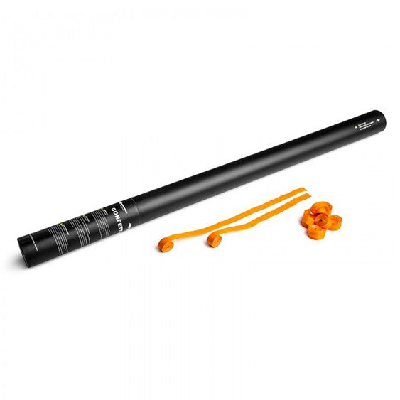 Orange paper streamer cannon