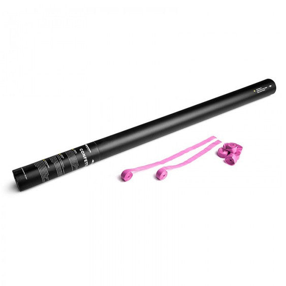Pink paper streamer cannon