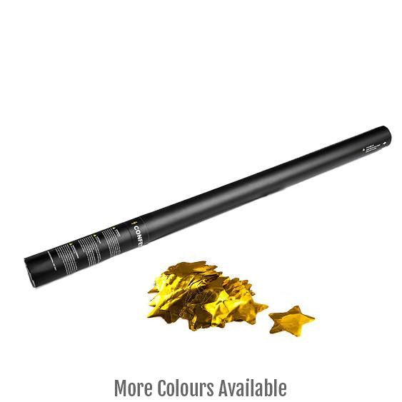 Gold star confetti cannon