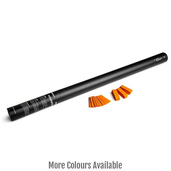 Orange paper confetti cannon