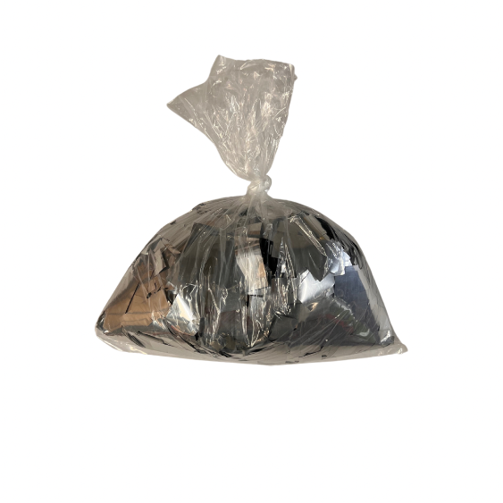 Rebagged Silver Metallic Confetti 17x55 1kg bags