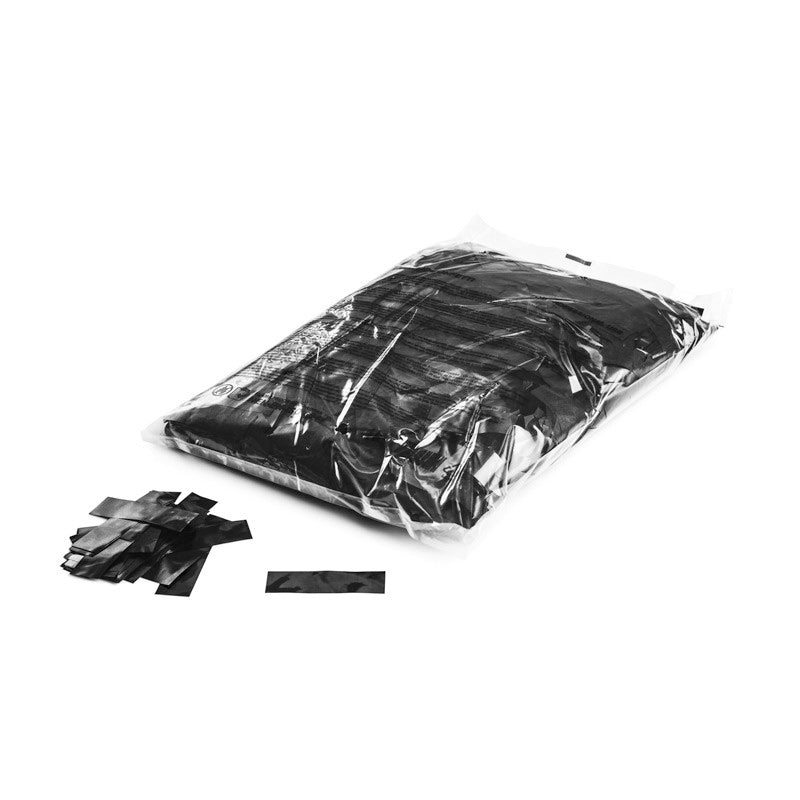 Rebagged Black Metallic Confetti 17x55 1kg bags