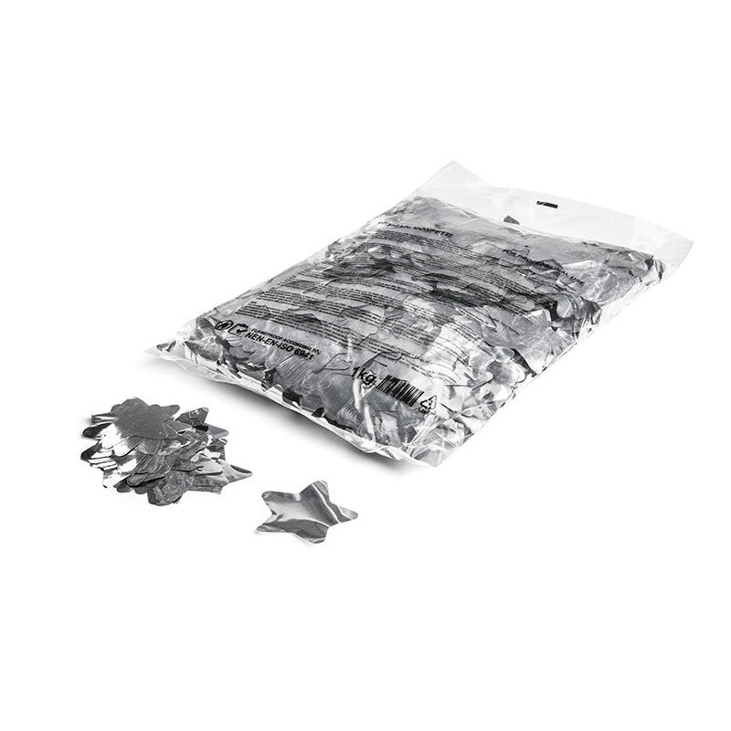 Metallic Confetti Stars - Silver