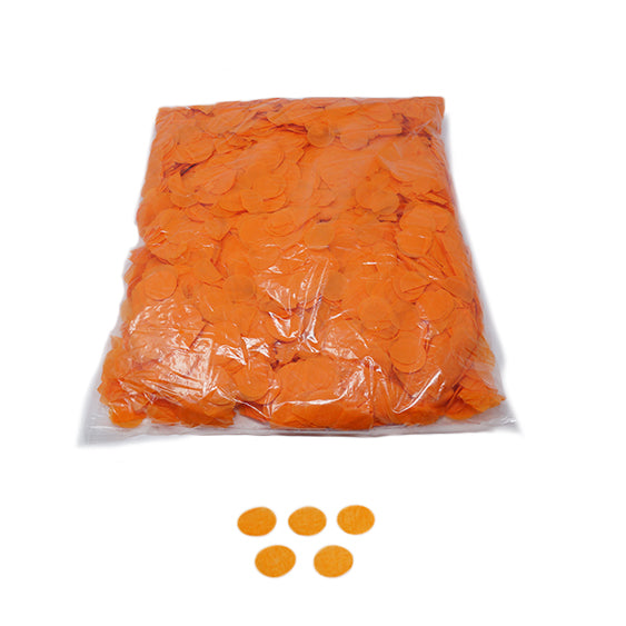 Orange 30mm Round Paper Confetti