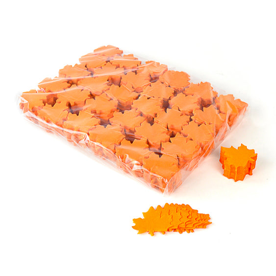 Orange confetti leaves