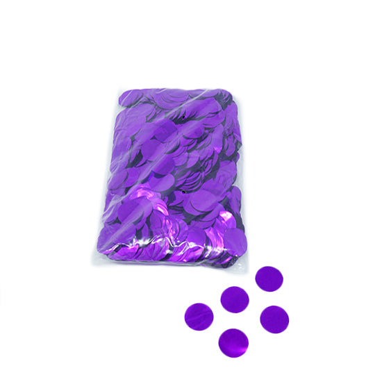 Purple 30mm Round Metallic Confetti