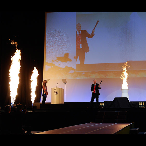 Corporate Stage Flame Hire